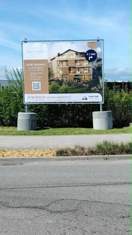 Installation d'un panneau publicitaire Annemasse , Bourgoin-Jallieu, KS Maçonnerie