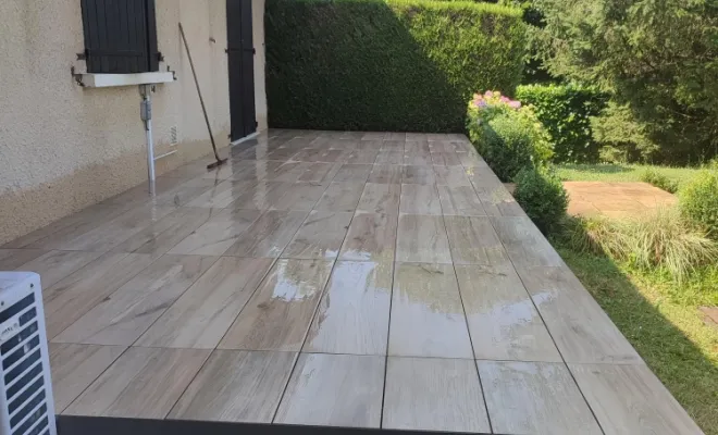 Chantier Dalle sur plot à Saint Blandine, Bourgoin-Jallieu, KS Maçonnerie