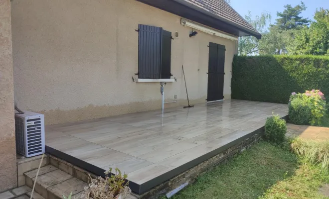 Chantier Dalle sur plot à Saint Blandine, Bourgoin-Jallieu, KS Maçonnerie