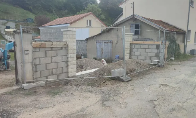 piliers + mus fini coulage arase