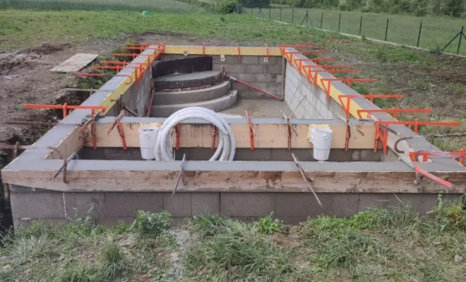 construction d'une piscine 8x4 à Trept, Bourgoin-Jallieu, KS Maçonnerie