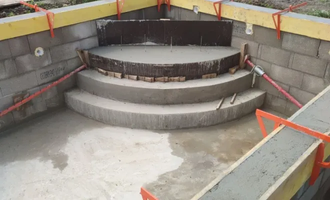 construction d'une piscine 8x4 à Trept, Bourgoin-Jallieu, KS Maçonnerie