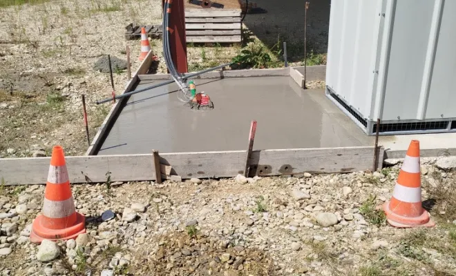 Réalisation d'un dallage, Bourgoin-Jallieu, KS Maçonnerie