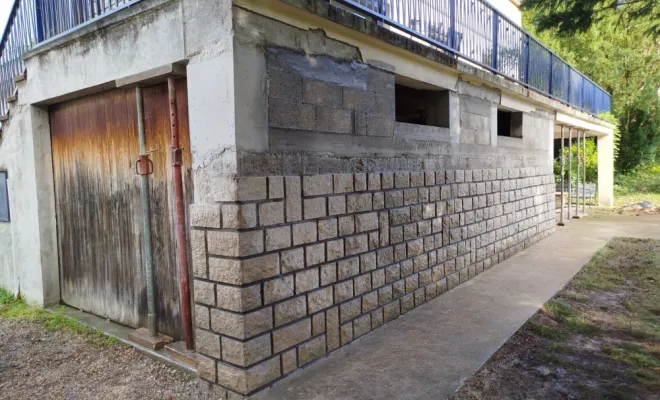 Rénovation et démolition des murs porteurs d'une terrasse/balcon à La Tour du Pin, Bourgoin-Jallieu, KS Maçonnerie