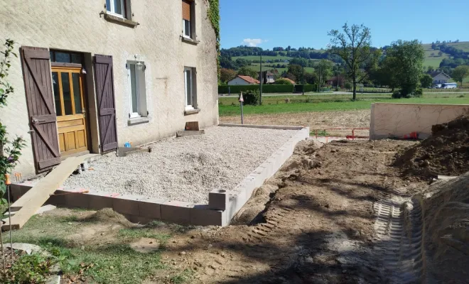 Réalisation d'un dallage à Paladru, Bourgoin-Jallieu, KS Maçonnerie