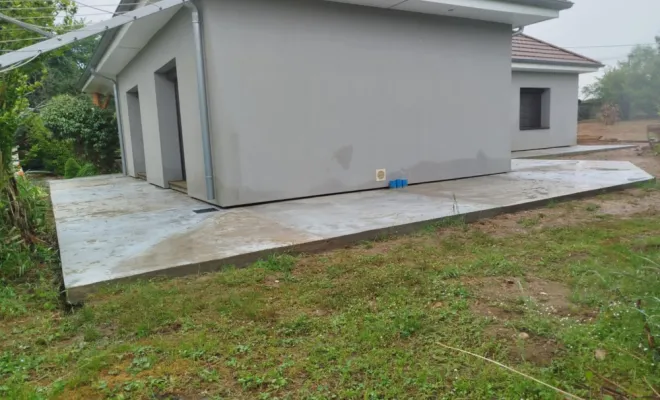 Dallage/terrasse extérieur à Saint Marcel Bel  Accueil, Bourgoin-Jallieu, KS Maçonnerie