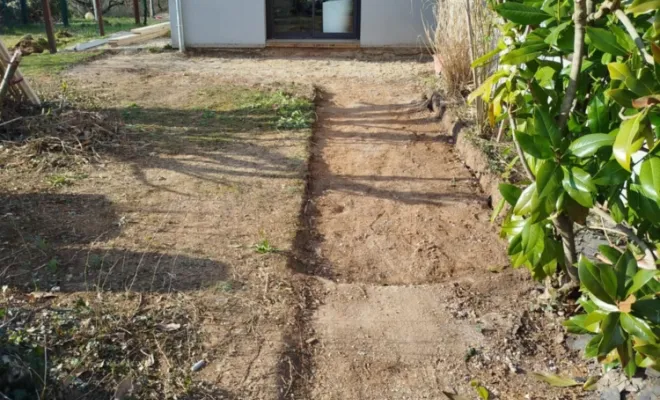 Dallage/terrasse extérieur à Saint Marcel Bel  Accueil, Bourgoin-Jallieu, KS Maçonnerie