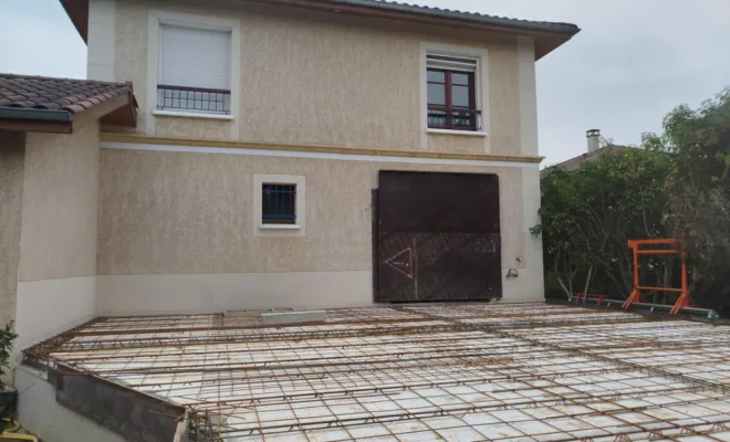 Création d'une terrasse à l'Isle d'Abeau, Bourgoin-Jallieu, KS Maçonnerie