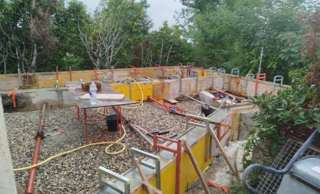 Création d'une terrasse à l'Isle d'Abeau, Bourgoin-Jallieu, KS Maçonnerie