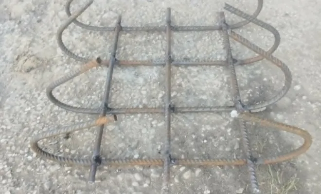 Façonnage maison d'une cage d'armature , Bourgoin-Jallieu, KS Maçonnerie