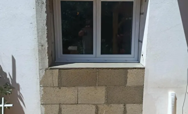 Transformation d'une ouverture de porte à une fenêtre, Bourgoin-Jallieu, KS Maçonnerie